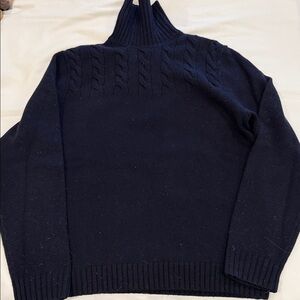 Bonobos Navy Cable Knit Turtleneck Sweater